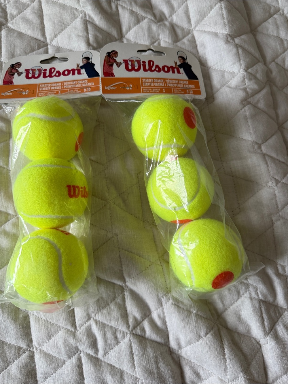 Wilson Neon Yellow Tennis Balls - starter - 6 Pack